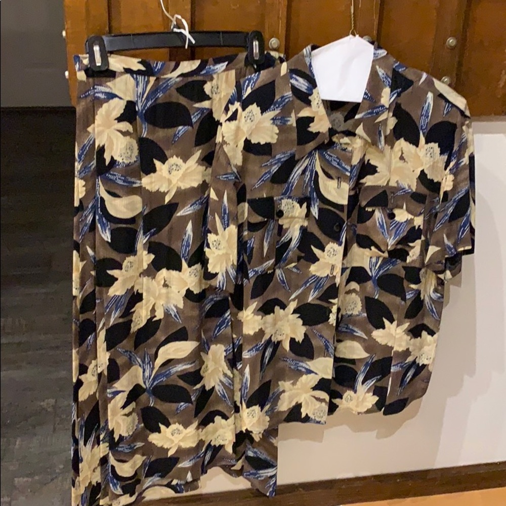 Matching skirt and blouse